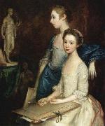 Thomas Gainsborough The Artist Daughters, Molly and Peggy France oil painting artist